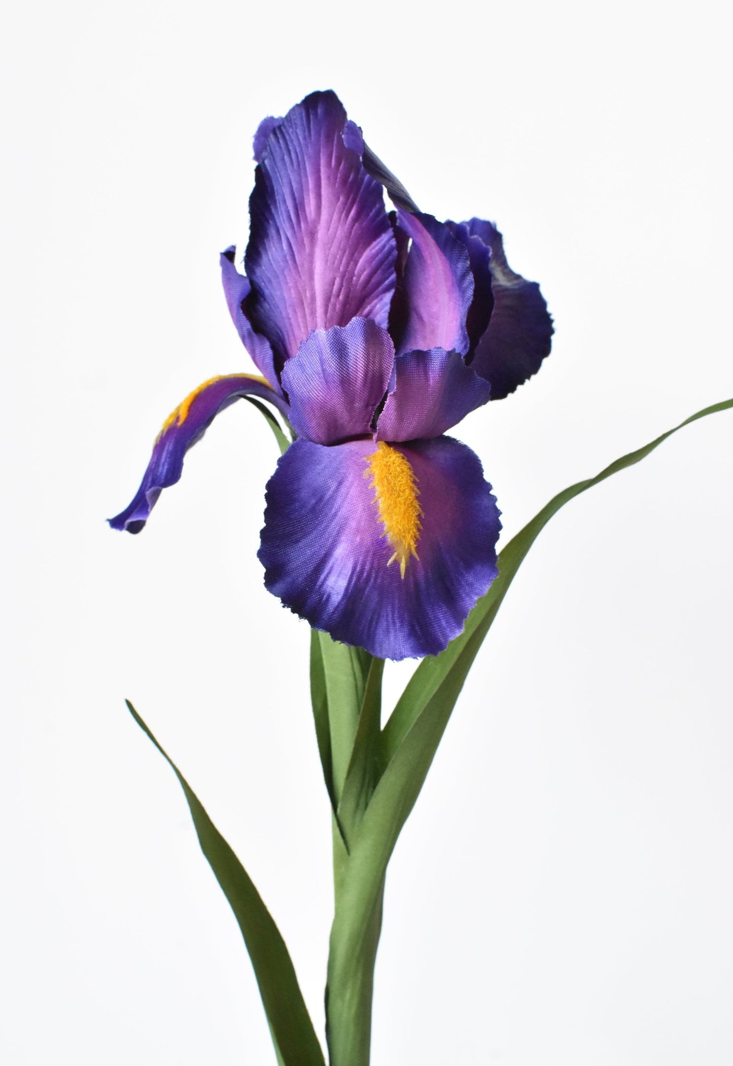 28" Faux Purple Iris Stem