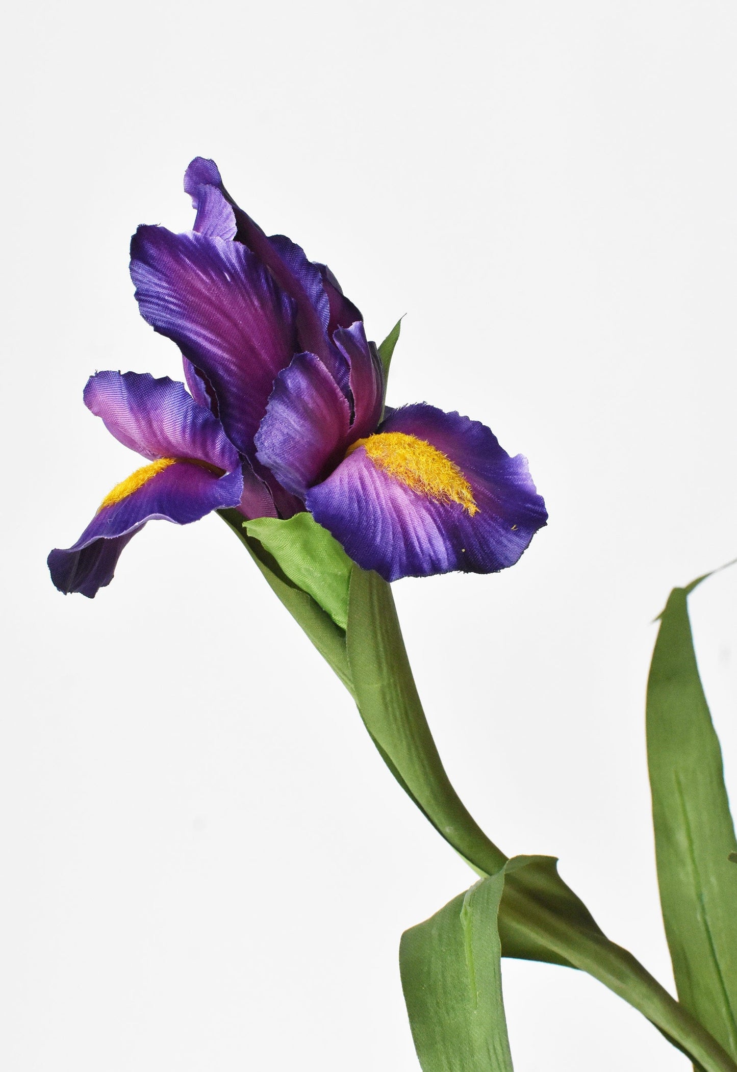 28" Faux Purple Iris Stem