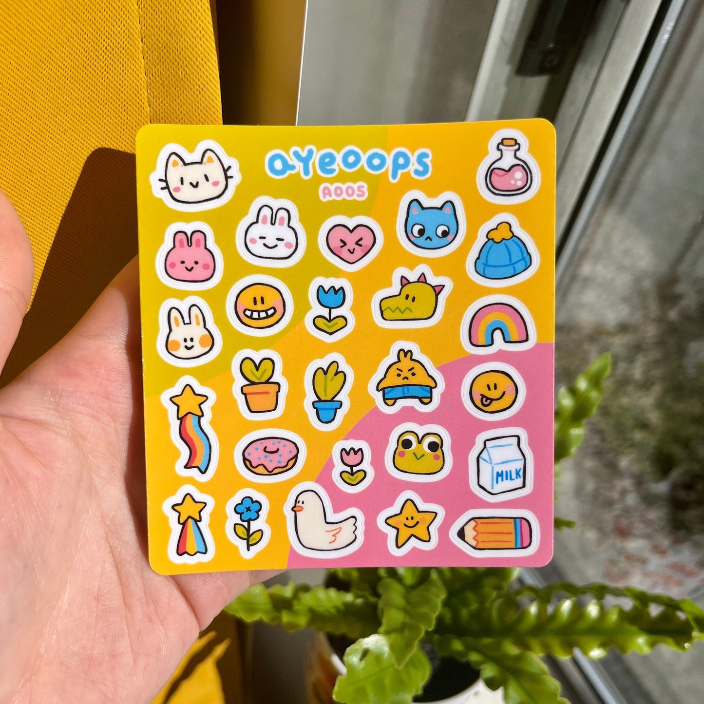 Multicolor Kidcore Sticker Sheet